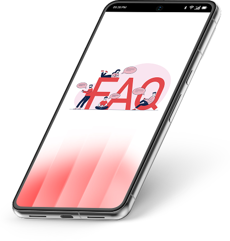 Mobile phone showing the FRMS FAQ screen